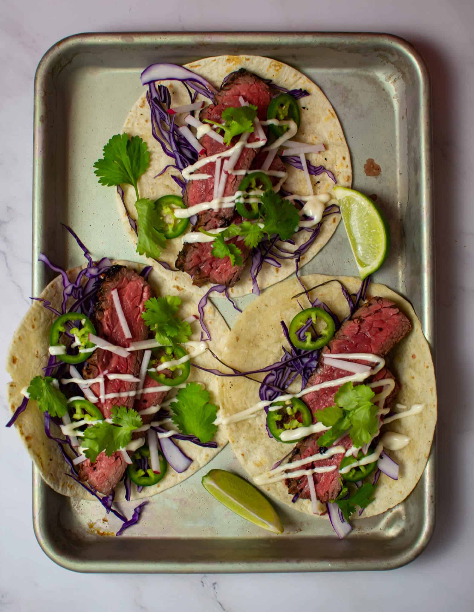 Steak Tacos - carne asada style - AnotherFoodBlogger