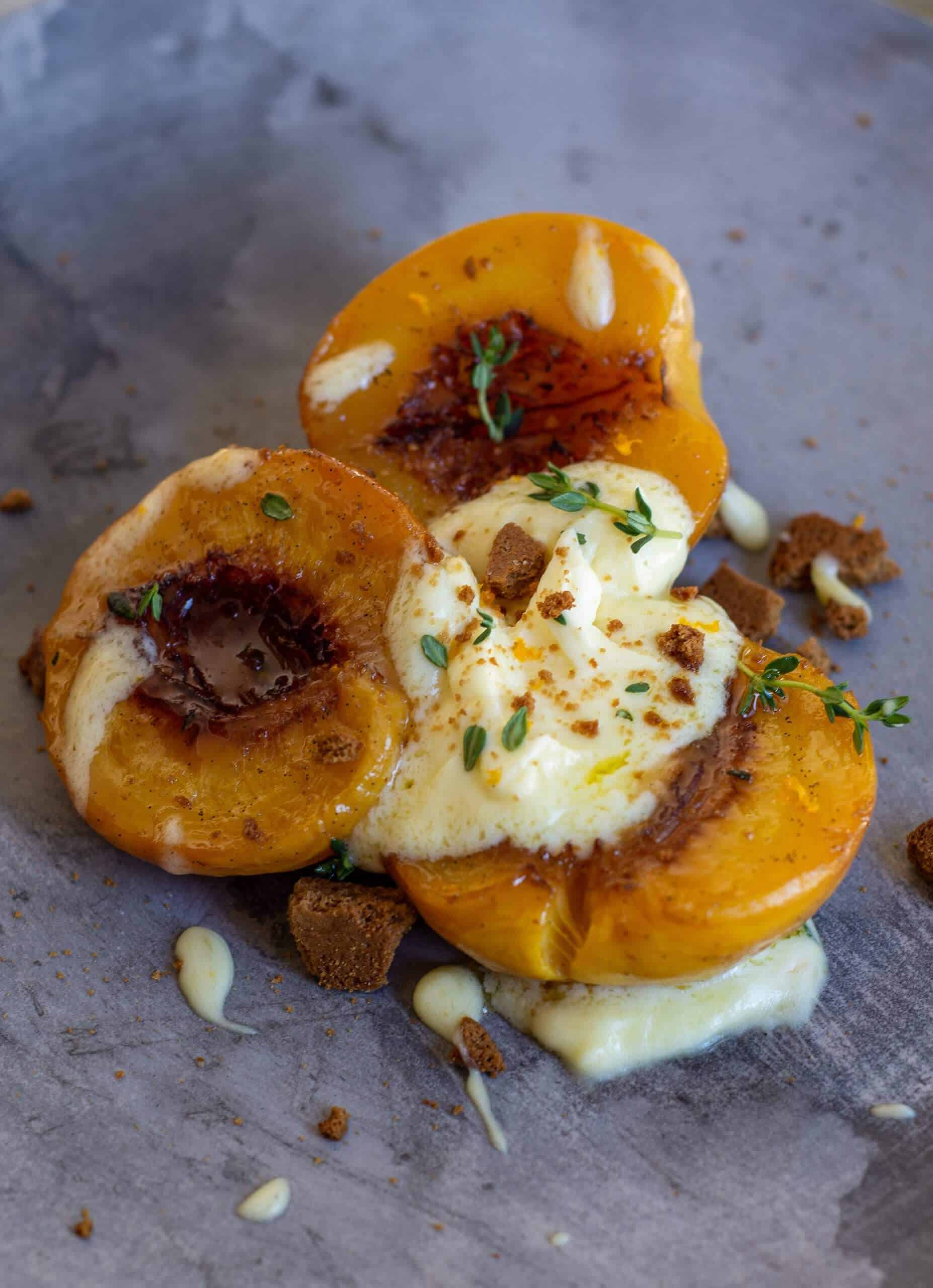 Roasted peaches, ginger & mascarpone - AnotherFoodBlogger