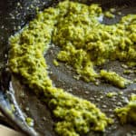 green curry paste in pan