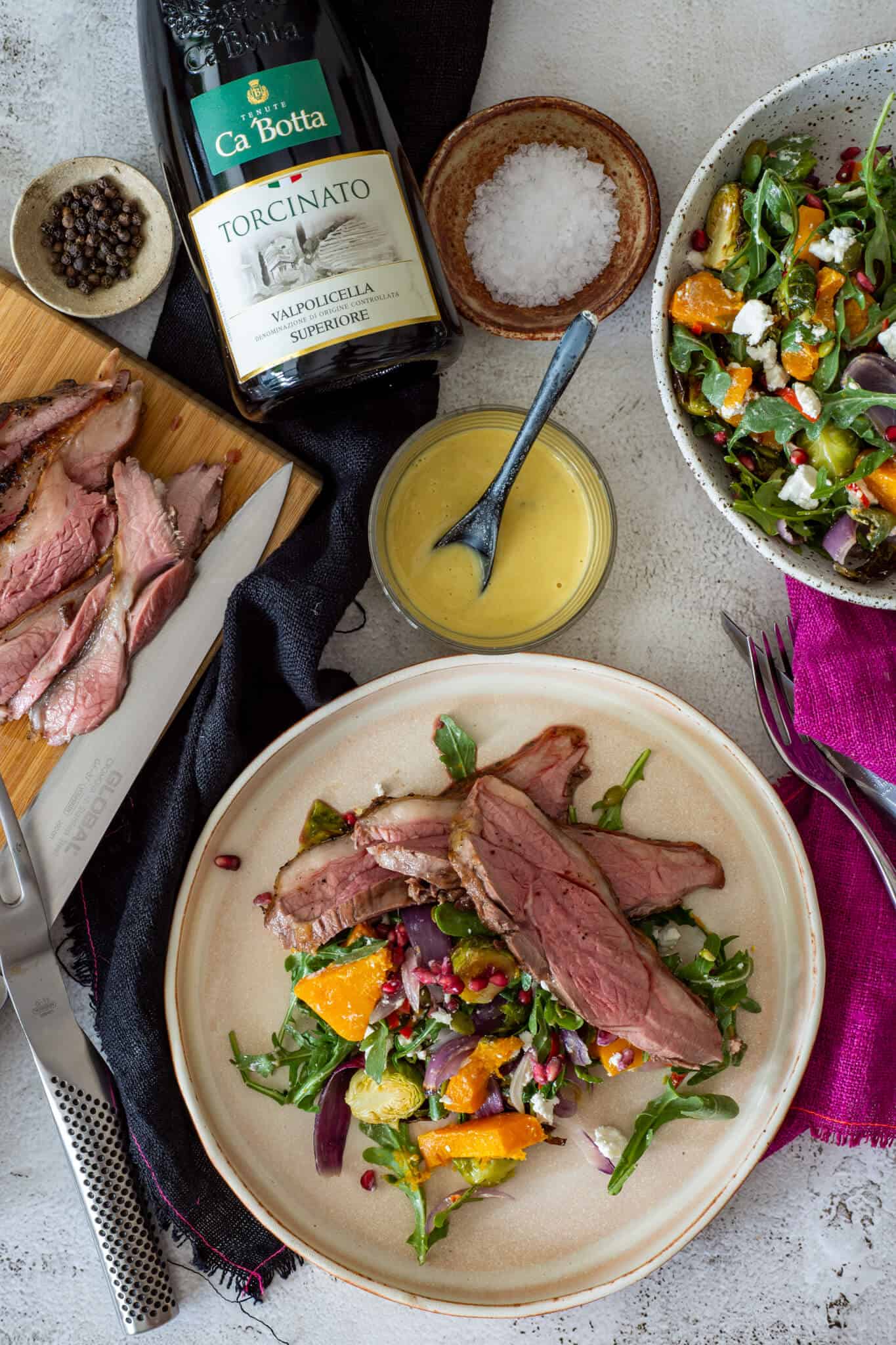 Grilled Lamb & Roasted Veg Salad - AnotherFoodBlogger