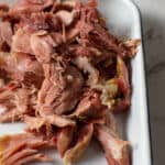 pulled ham hock meat