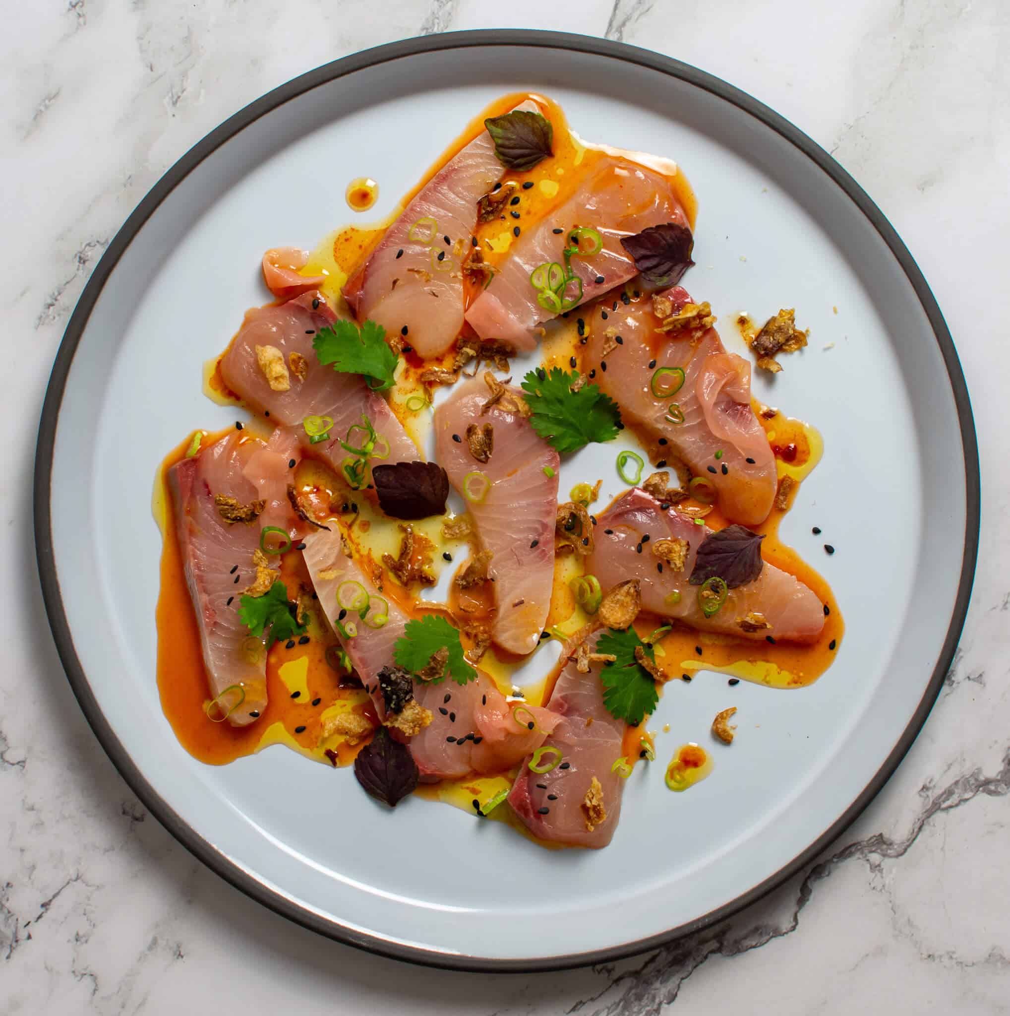 Asian Kingfish Crudo - AnotherFoodBlogger