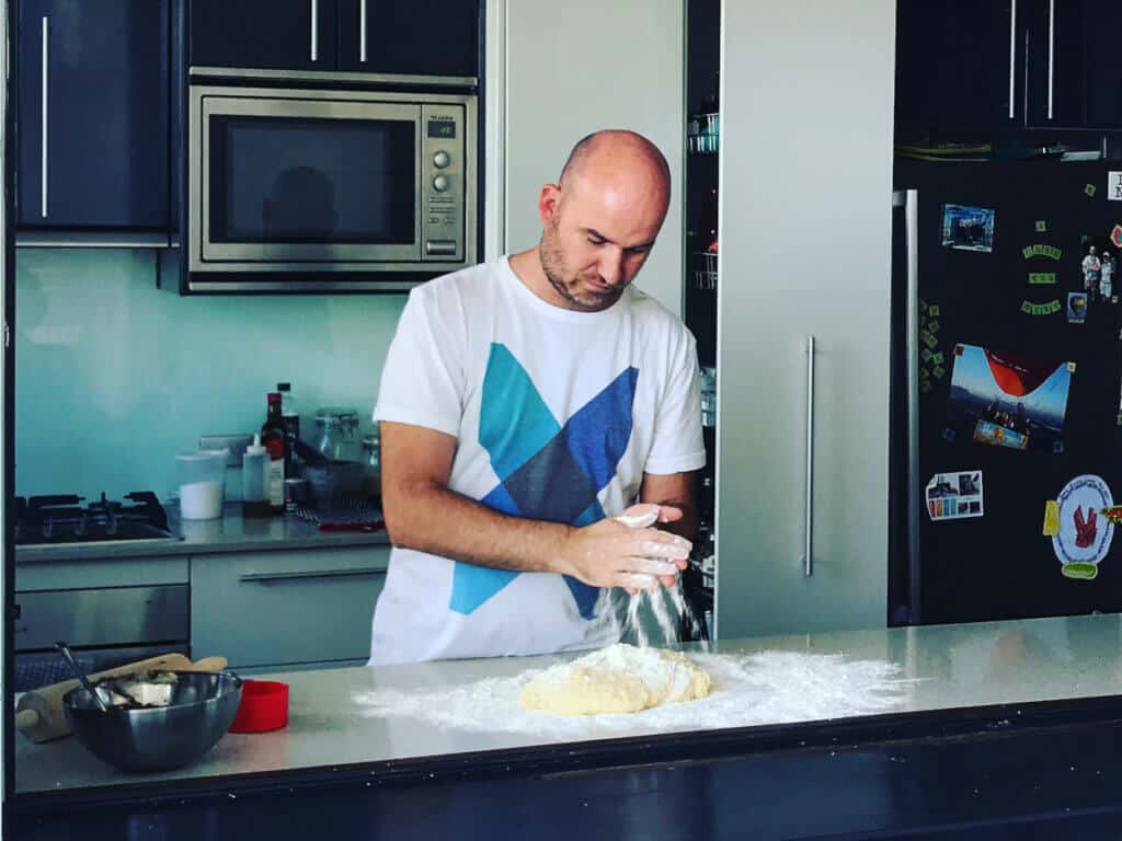 Gavin working in the kitchen