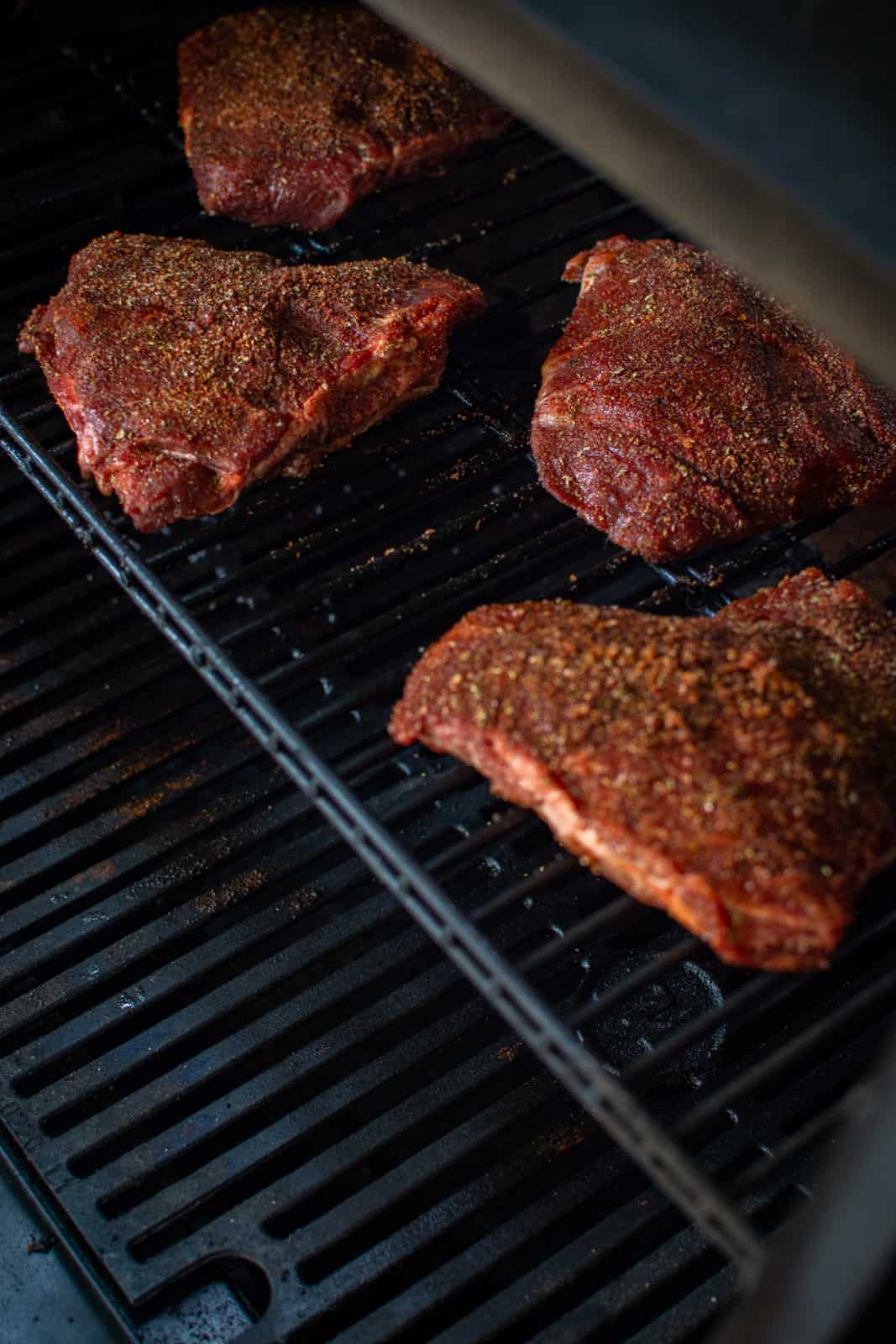 beef cheeks in masterbuilt BBQ 