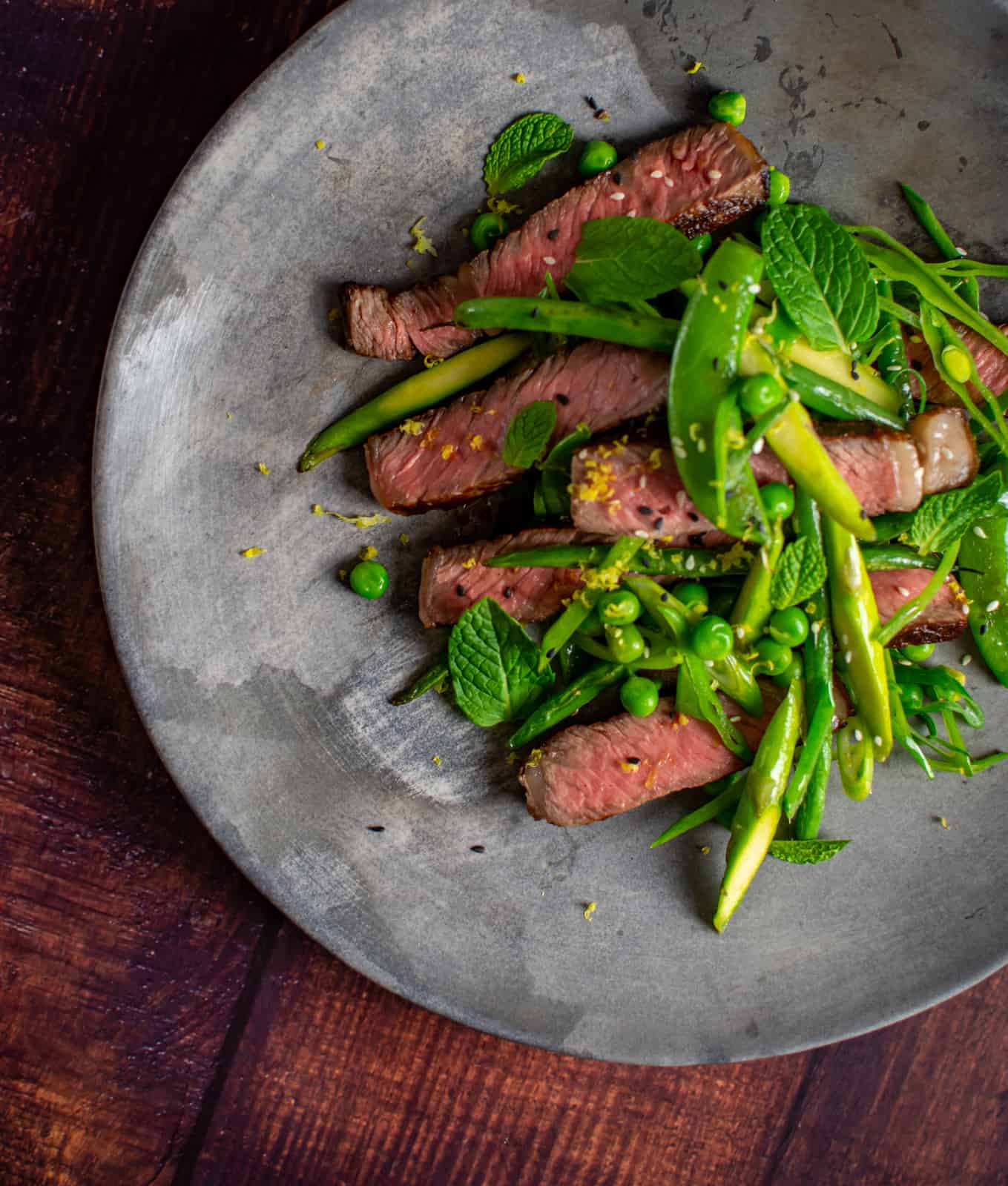 Scotch Fillet and Mixed Greens - AnotherFoodBlogger
