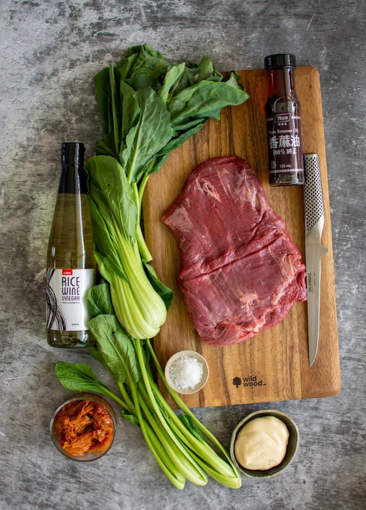 Grilled Flank Steak & Kimchi Sauce AnotherFoodBlogger